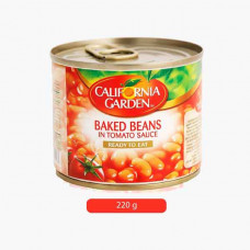 CALIFORNIA GARDEN BAKED BEANS IN T/SAUCE 220GM فاصوليا مطبوخة حديقة كالفورنيا 220جرام