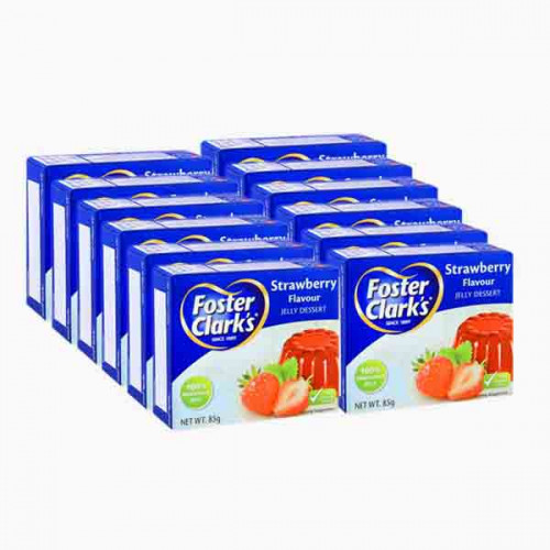 FOSTER CLARK JELLY ASTD 12X85GM PB (10+2 FREE) جيلي متنوع فوستر كلارك 12×85جرام10+2