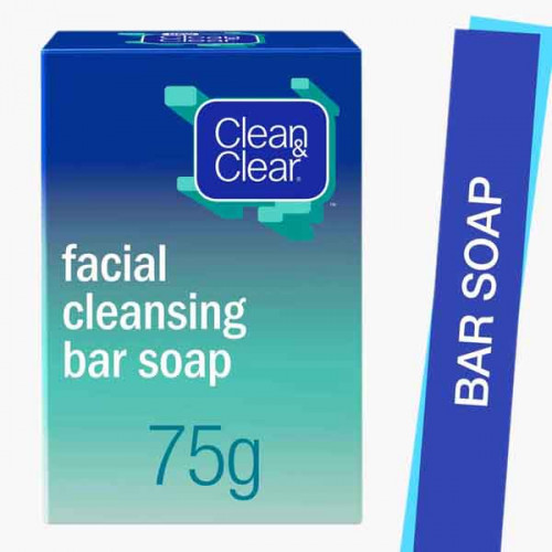 CLEAN & CLEAR F/CLEANSING BAR 75GM جونسون اند جونسون صابون كلير اند كلير75 غم 