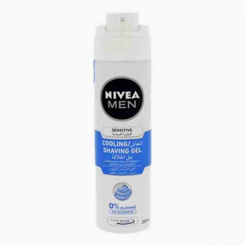 NIVEA SHAVING GEL SENSITIVE COOL 200 ML جل الحلاقة للبشرة الحساسة 200ملي