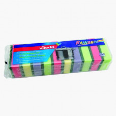 VILEDA RAINBOW SCOURER 10 PCS فيلدا اسفنجة الغسيل 10 قطع