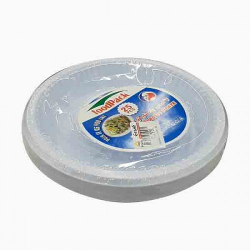 FOOD PACK PLASTIC PLATE 7 25S 0