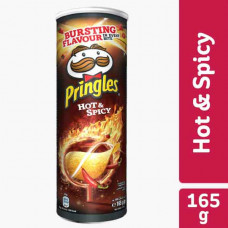 PRINGLES HOT & SPICY 165GM برنجلز حار&شطة165جرام