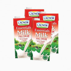 LACNOR UHT FULL CREAM MILK 4X1LTR حليب كامل السدم لاكنور4×1لتر