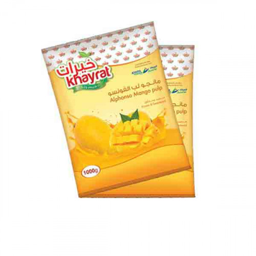 KHAYRAT FROZEN MANGO PULP (ALPHONSO)  2X1KG مانجو لب مجمد خيرات 2