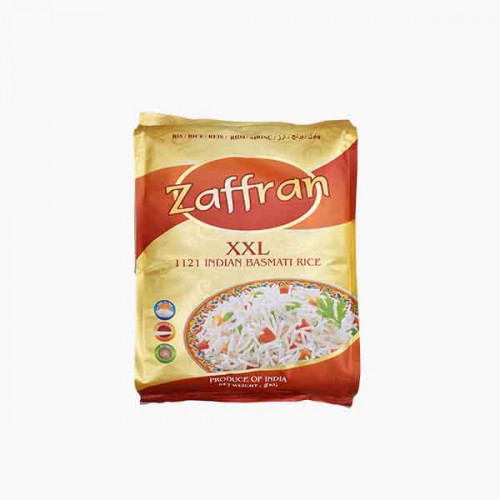 ZAFFRAN BASMATI RICE INDIAN1121 XXL 5 KG أرز بسمتي الهندي الفاخر زعفران 5 كغ 