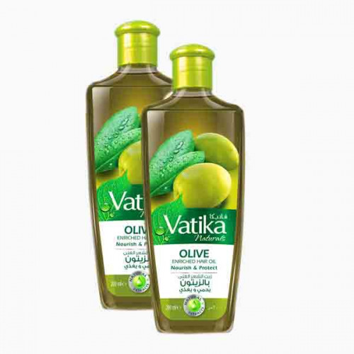 DABUR VATIKA OLIVE HAIR OIL 2X200 ML 15% OFF زيت دابر فاتيكا للشعر 2X200ملي