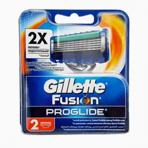 GILLETTE FUSION PROGLIDE MNL CRT 2'S جيليت شفرة الحلاقة  فيوجن بروجلايد 2 حبة 