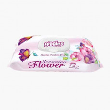 GIGGLES BABY WIPES FLOWER 72-S مناديل مرطبة للاطفال جيجلز 72 حبة 