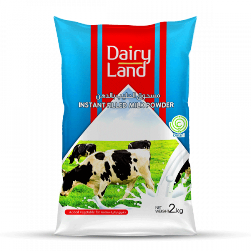 DAIRY LAND INSTANT FILLED MILK POWDER 2KGحليب بودر ديري لاند 2 كيلو جرام