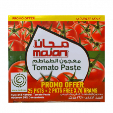 MAJAN TOMATO PASTE SACHET 70GM 25+2PKT EXTRA