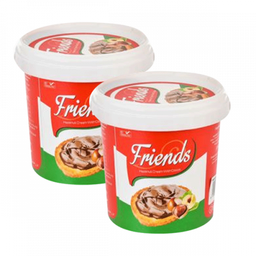 FREIENDS HAZELNUT CRM WITH COCO 2X500GMفريندز بالبندق مع2كوكو 2X500جرام