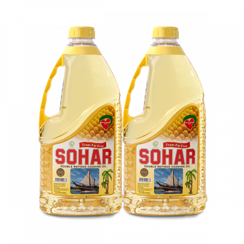 SOHAR VEGETABLE OIL PET 2X1.5LTR +750ML